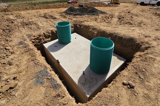 Cement and barrels