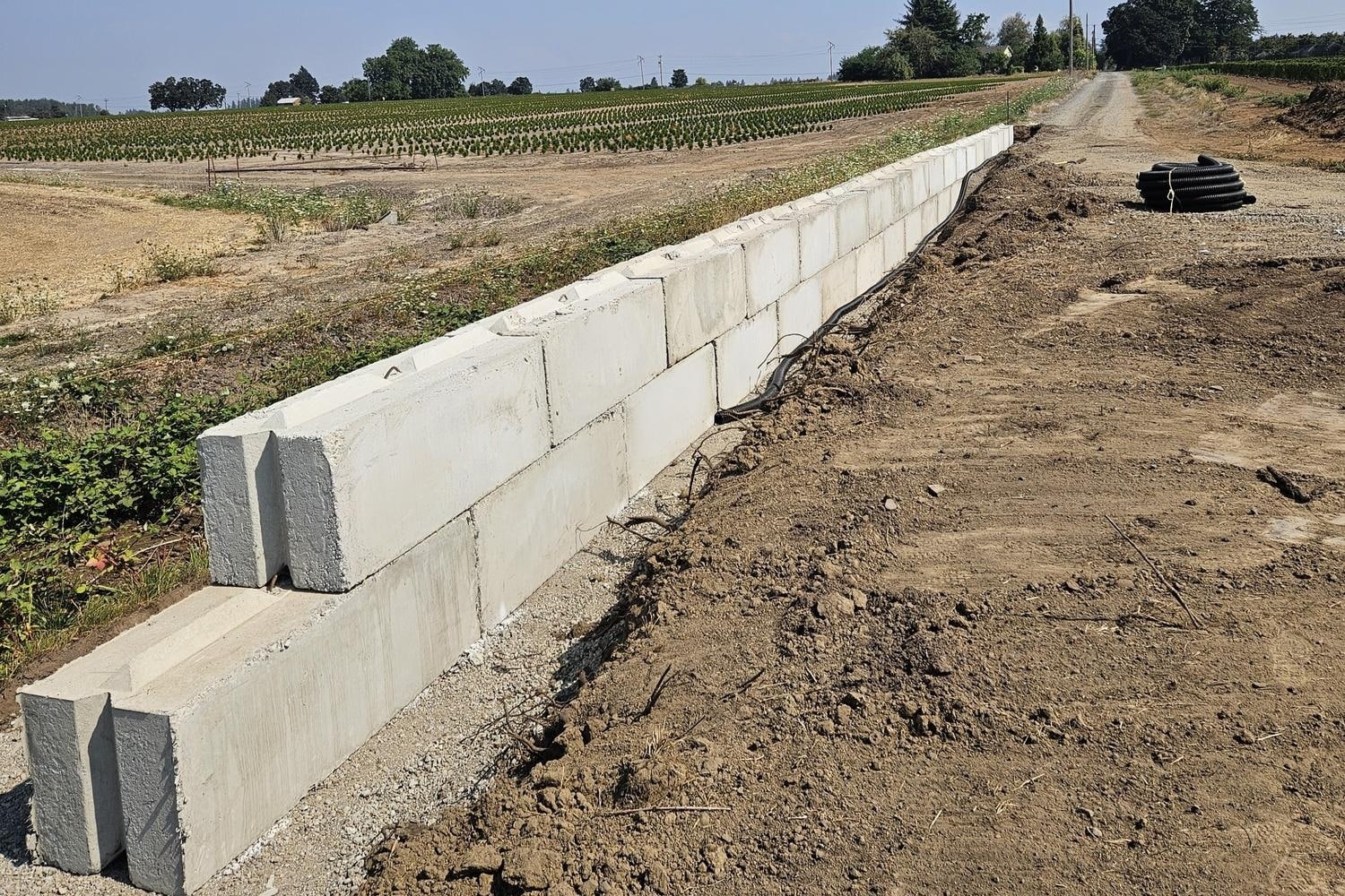 Side shot of cement wall